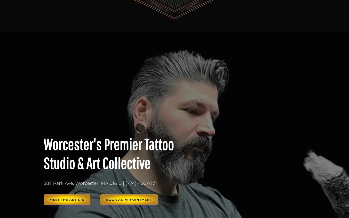 The original Studio 31 Tattoo Social Club homepage, before the redesign